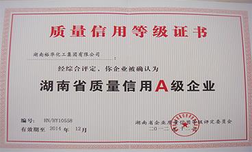 Quality Credit Rating Certificate